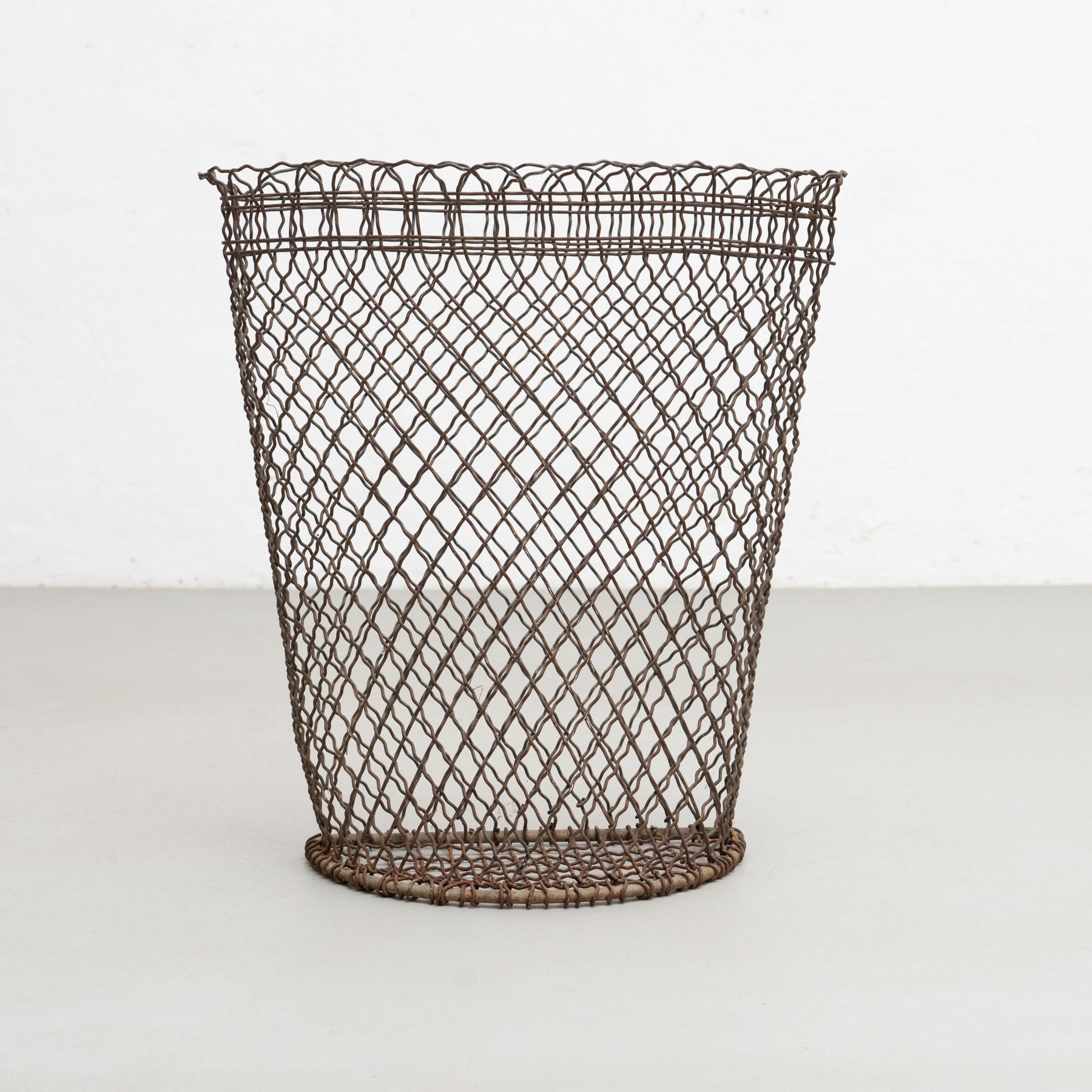 Metal Vintage Wire Umbrella Holder / Paper Bin, circa 1960