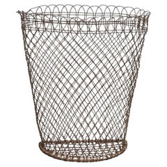 Vintage Wire Umbrella Holder / Paper Bin, circa 1960