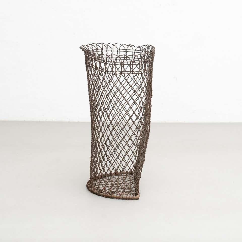 Mid-20th Century Vintage Wire Umbrella Holder / Paper Bin, circa 1960