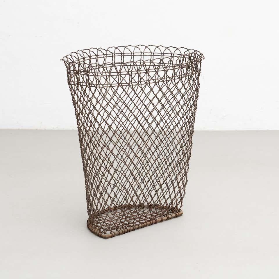 Metal Vintage Wire Umbrella Holder / Paper Bin, circa 1960