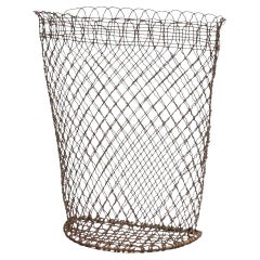 Vintage Wire Umbrella Holder / Paper Bin, circa 1960