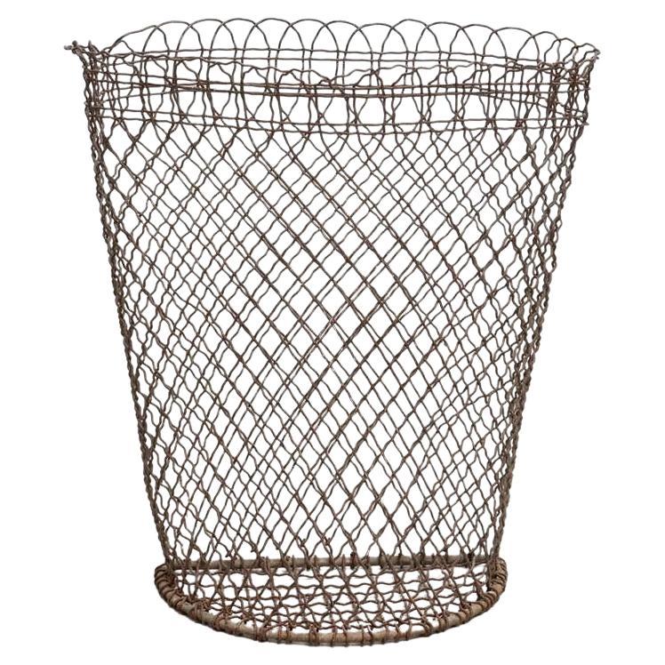 Vintage Wire Umbrella Holder / Paper Bin, circa 1960