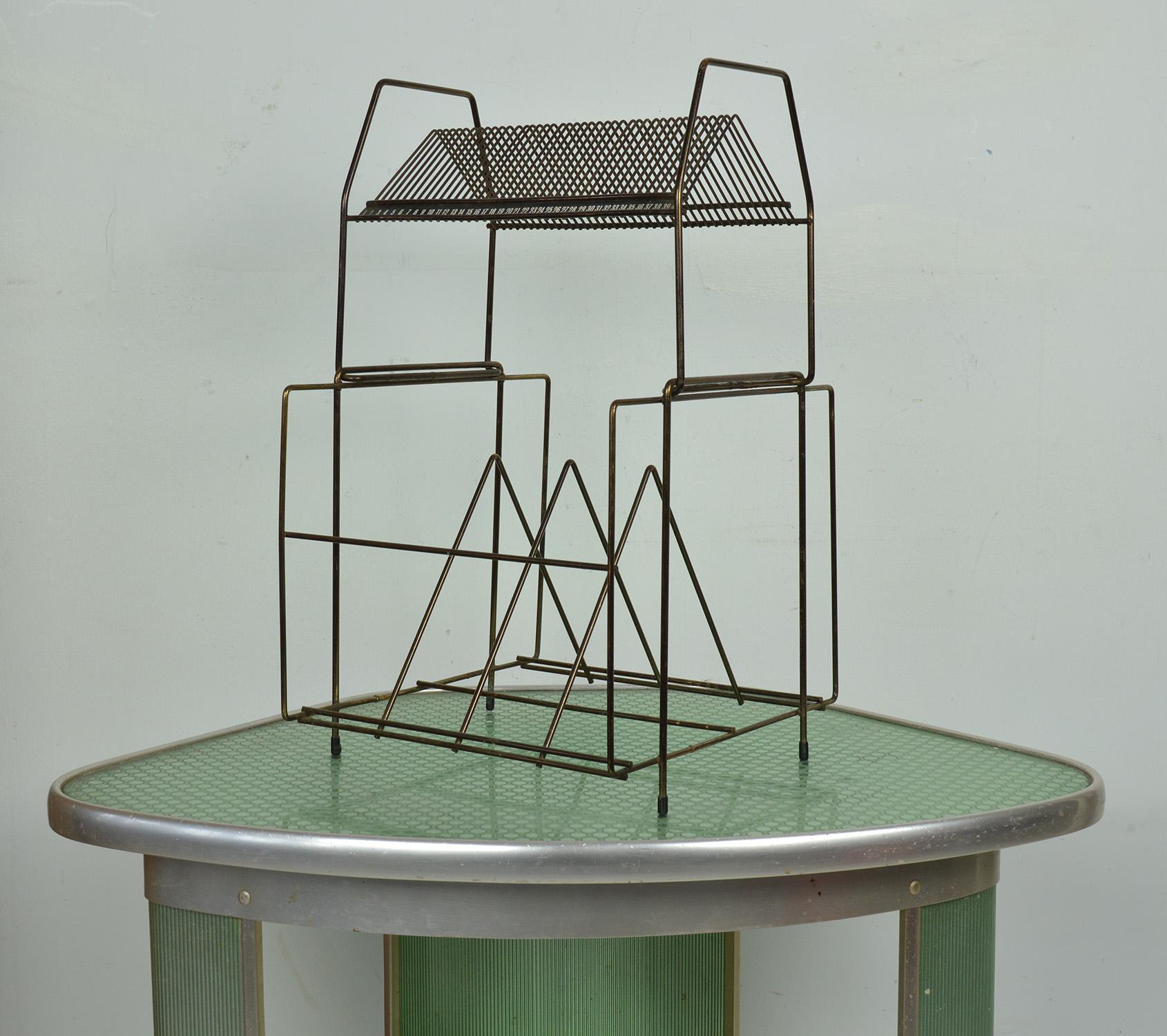 vintage wire record stand
