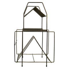 Vintage Wire Work Vinyl Record Rack, 1960s