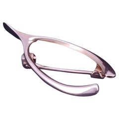 Vintage Wishbone 10k Yellow Gold Brooch