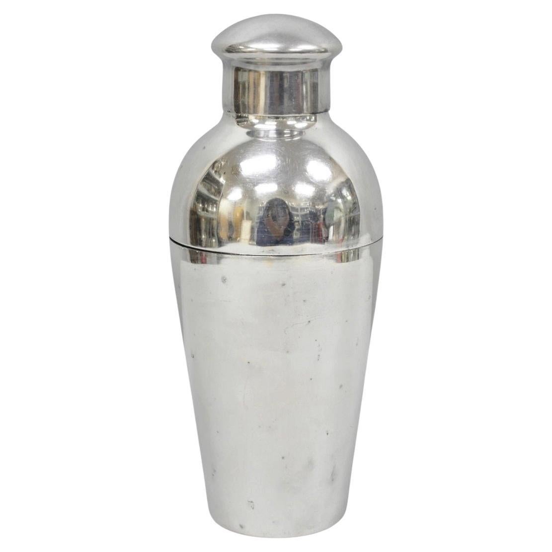 Vintage Wiskemann Belgium Art Deco Silver Plated Martini Cocktail Shaker Barware