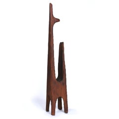 Vintage Witco Alpaca Llama Wood Carved Magazine Rack Figurine