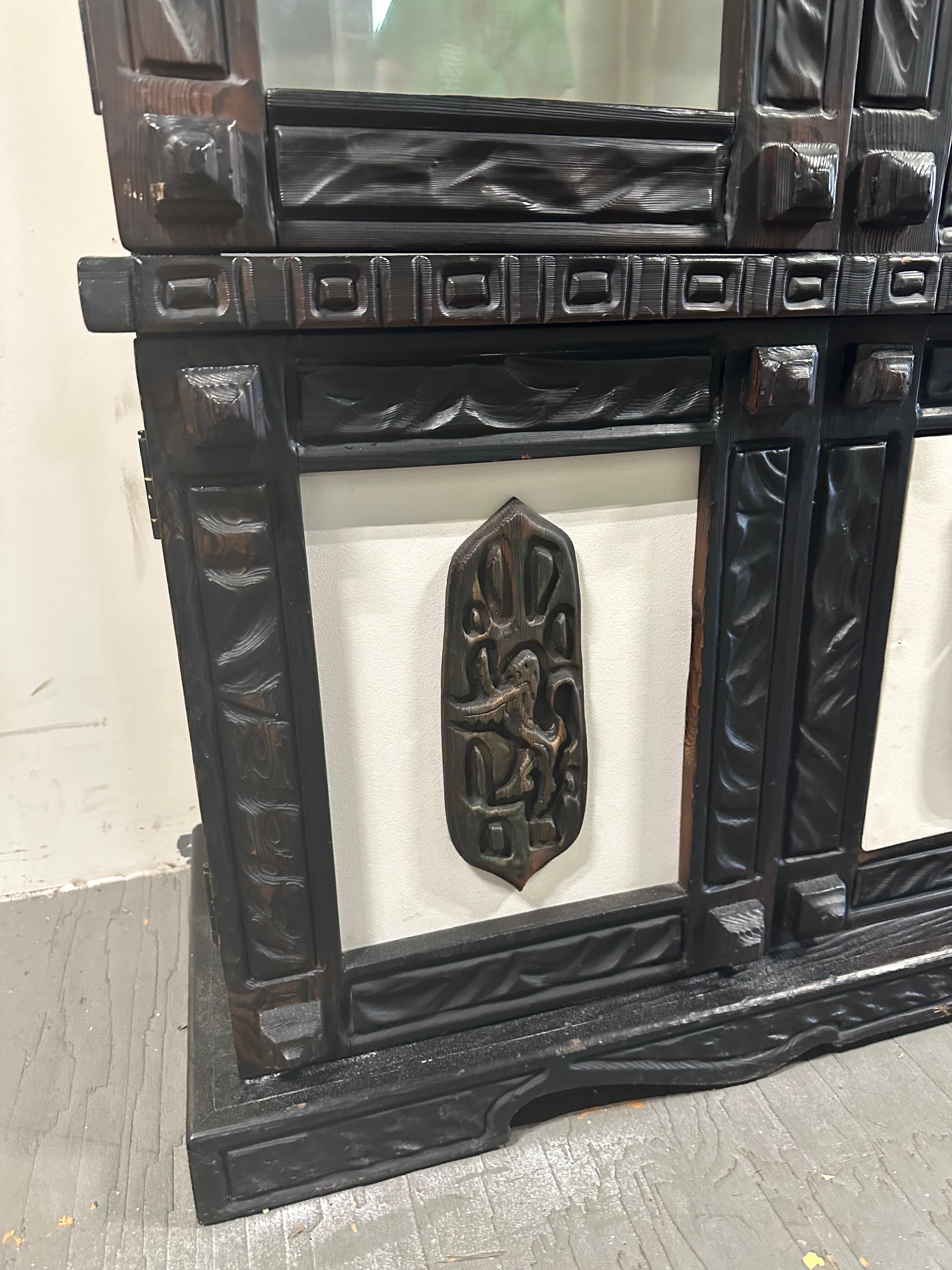 20th Century Vintage Witco Style TiKi Cabinet Willian Westenhaver For Sale