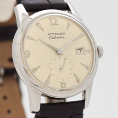 Vintage Wittnauer Calendar Stainless Steel Watch, 1960s
