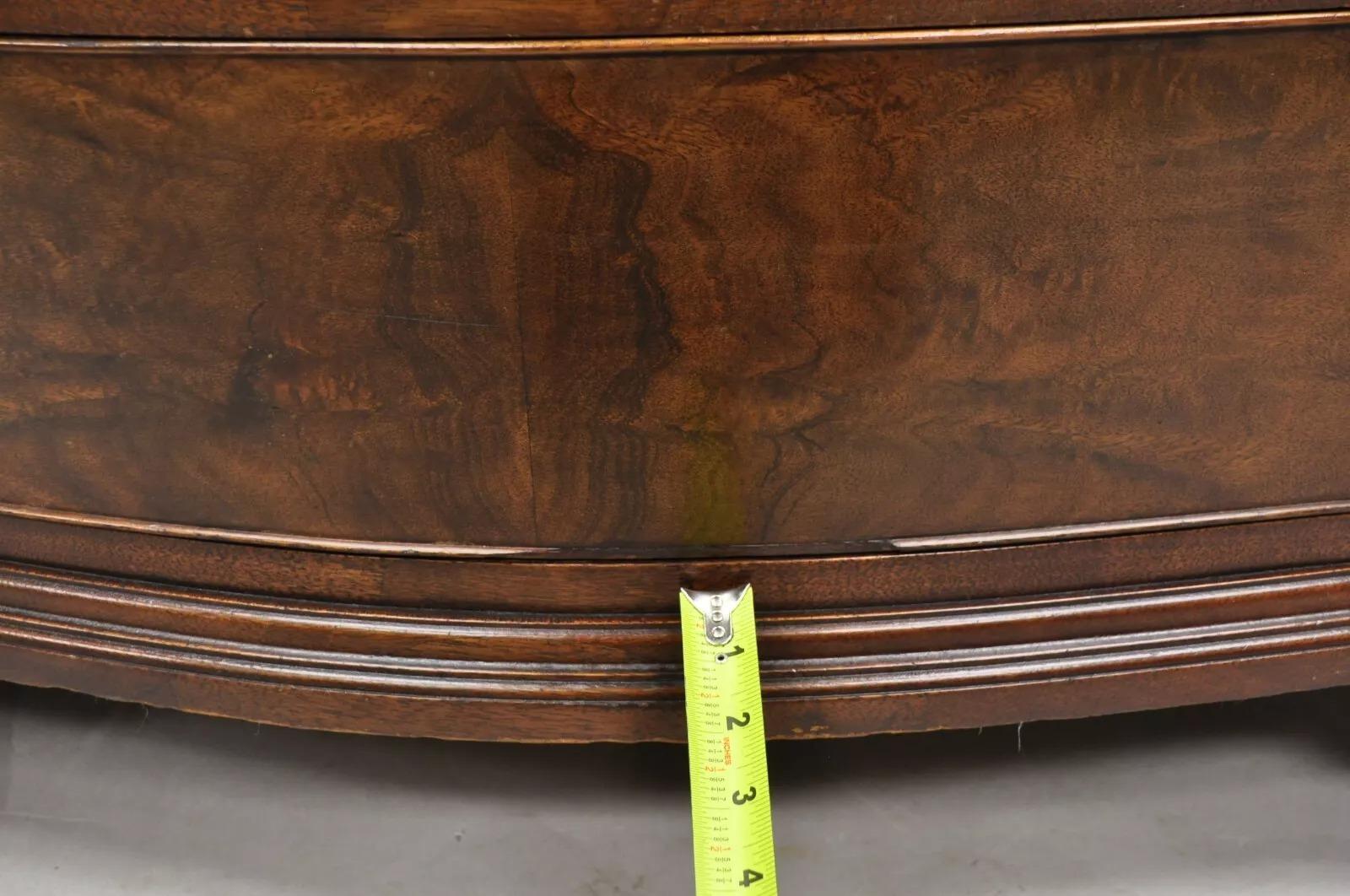 Vintage W&J Sloane Chinese Chippendale Style Mahogany Serpentine Dresser Chest 4