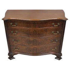 Vintage W&J Sloane Chinese Chippendale Style Mahogany Serpentine Dresser Chest