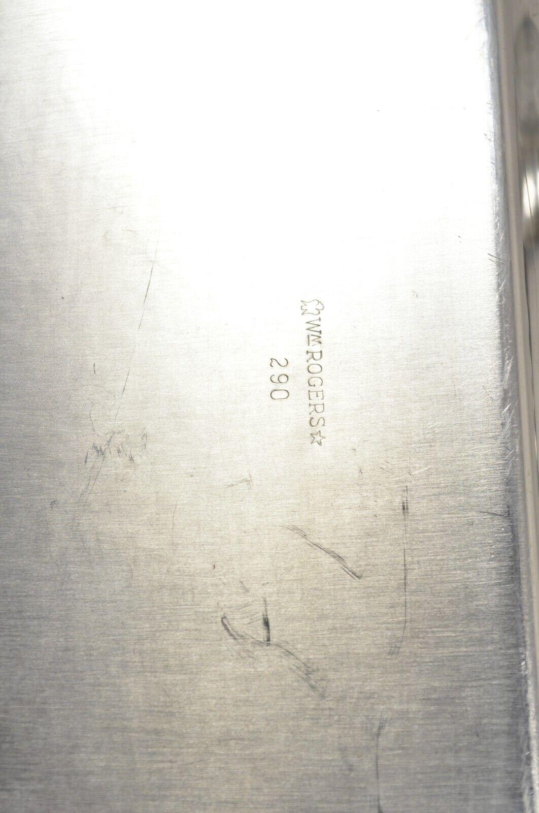 Plateau de service vintage orné de métal argenté de style victorien WM Rogers 290 en vente 3