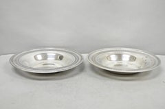 Vintage WM Rogers 835 Silver Plated Round Collection Plate Serving Dish - a Pair