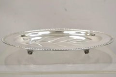 Vintage WM Rogers Victorian Silver Plated Meat Cutlery Oval Silver Platter Tray