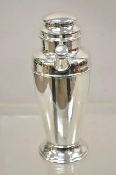 Vintage WMA Rogers 330 Silver Plated Art Deco Martini Cocktail Shaker