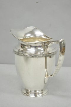 Vintage WMA Rogers Victorian Silver Plated Bulbous Footed Water Pitcher