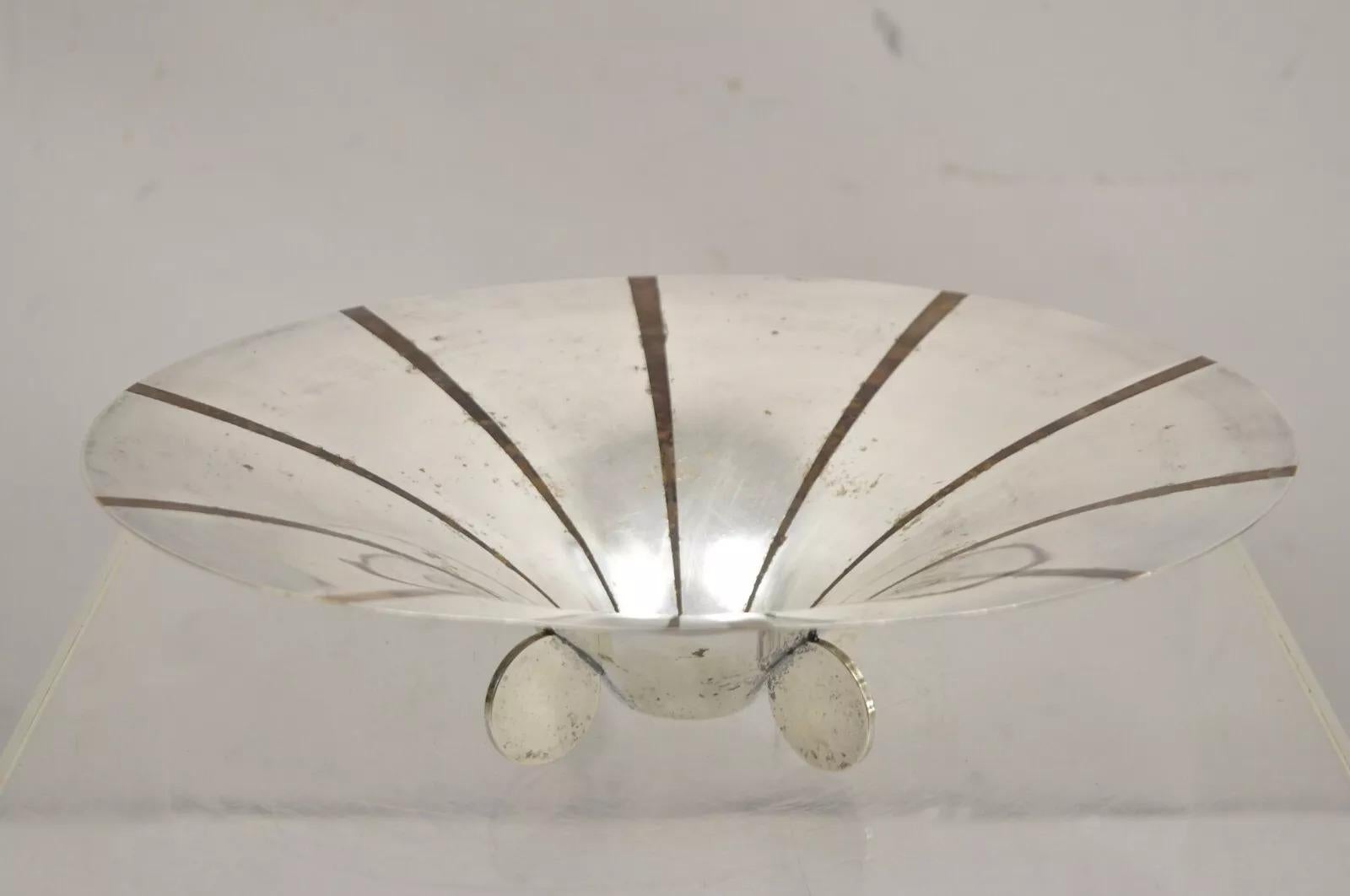 Vintage WMF Ikora Alemania Art Decó Tazón de cobre plateado para centro de mesa en venta 6