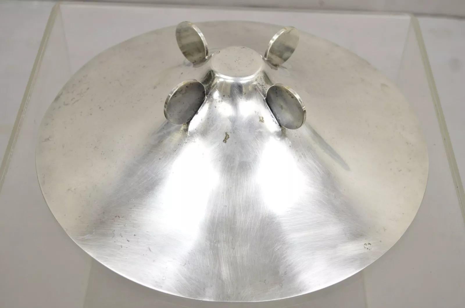 Vintage WMF Ikora Alemania Art Decó Tazón de cobre plateado para centro de mesa en venta 3
