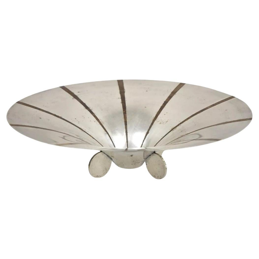Vintage WMF Ikora Germany Art Deco Silver Plated Copper Centerpiece Bowl