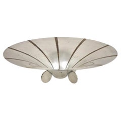 Vintage WMF Ikora Alemania Art Decó Tazón de cobre plateado para centro de mesa