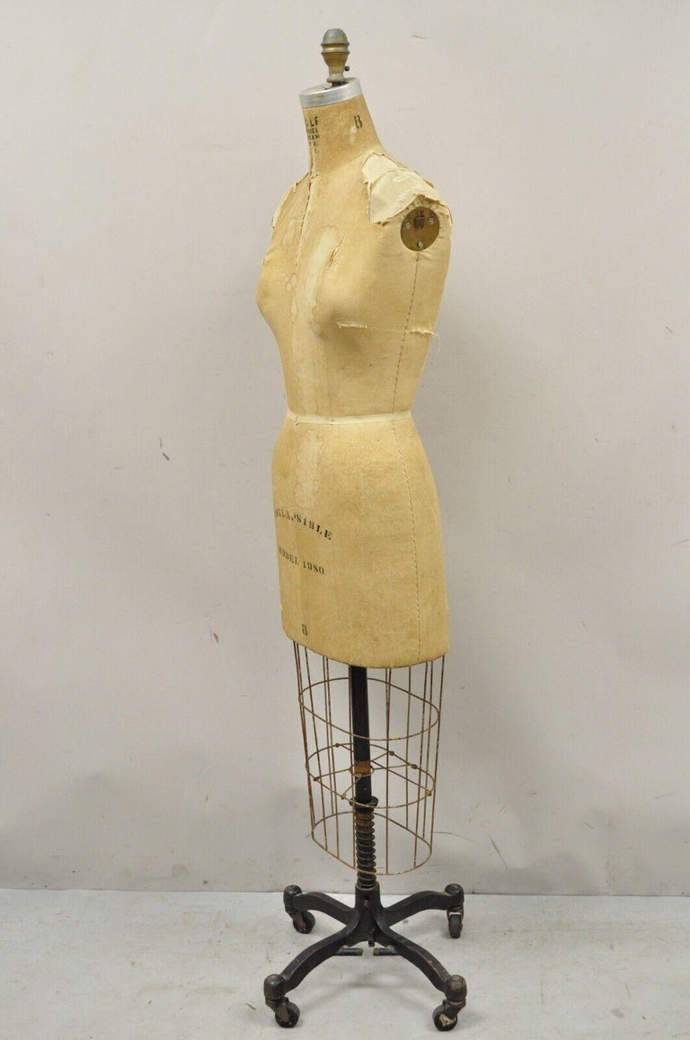 Vintage Wolf Model Form Model 1980 Dress Form Mannequin For Sale at 1stDibs