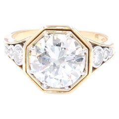 Antique Wolfers 2.78 Carats IGI certified diamond ring 