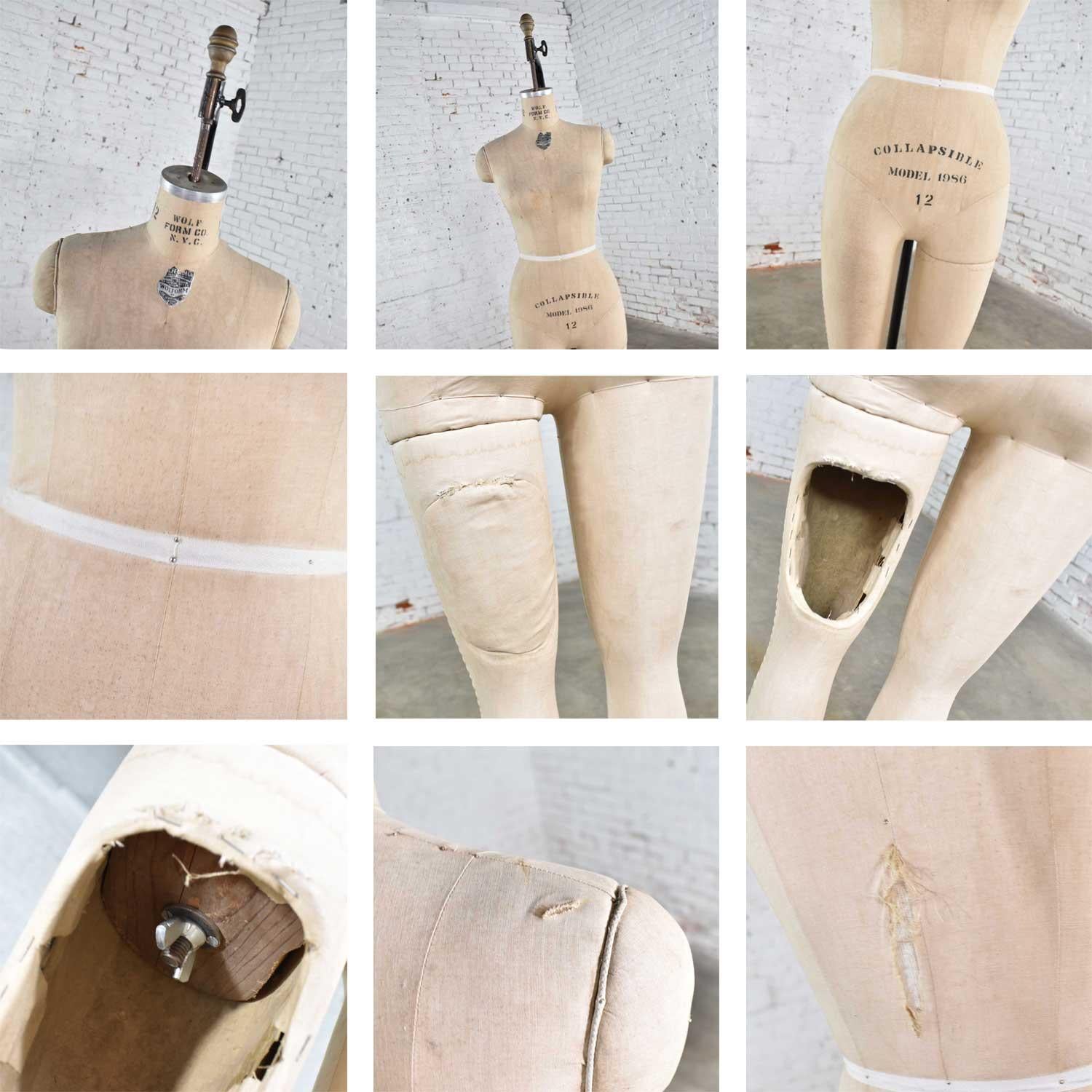 Vintage Wolfform Co Female Mannequin Full Body Dress Form 1986 Cast