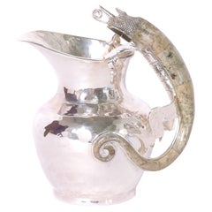 Jarra de plata Wolmar Castillo vintage con lagarto