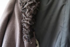 Vintage Woman Coat with Karakul Collar: Classic 1970s Elegance, 1J88