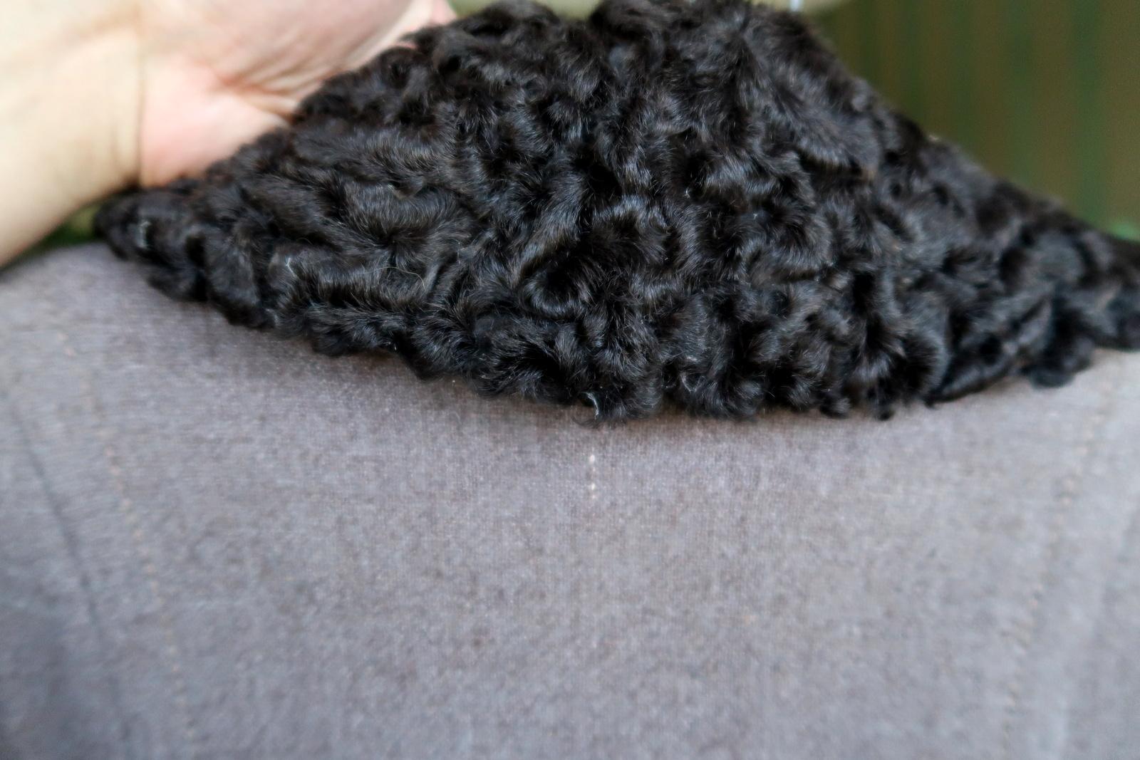 Cappotto vintage da donna con colletto in Karakul: Eleganza classica anni '70, 1J88 in vendita 4