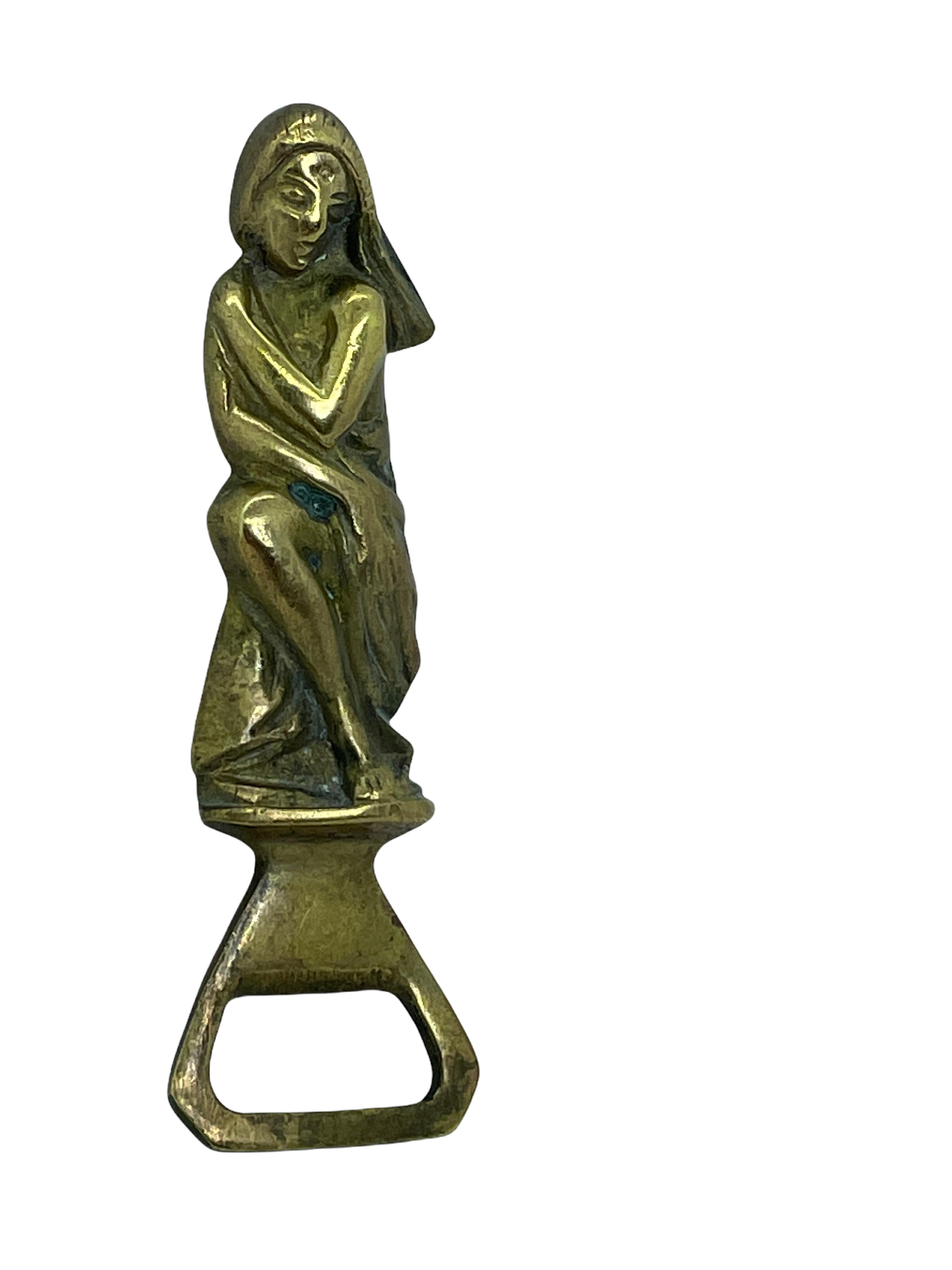 brass lady statue