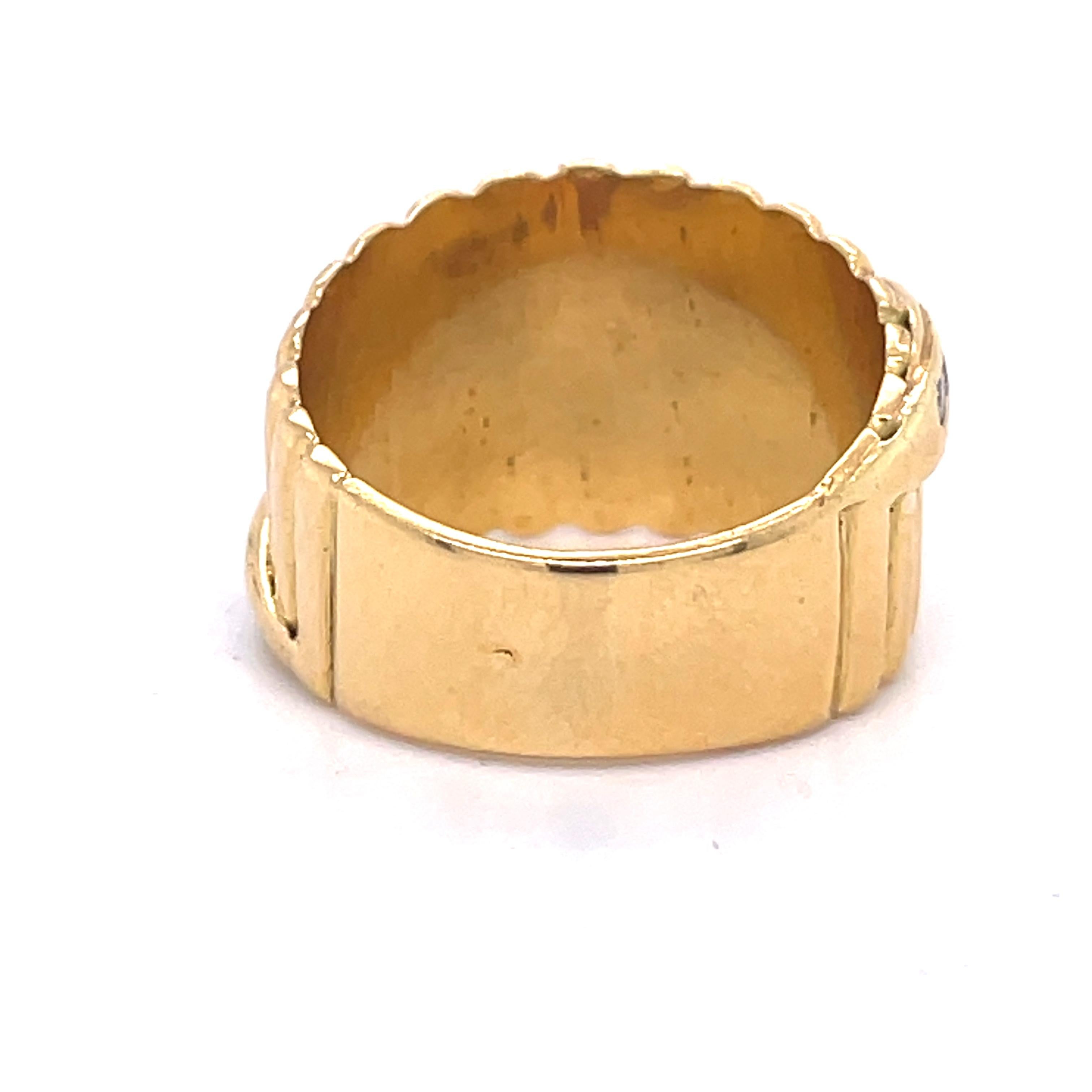 gold thick wedding band