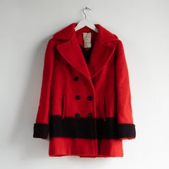 Vintage Women's Double Breasted Wool Pea Coat By Hudson's Bay Co. C. 1970S