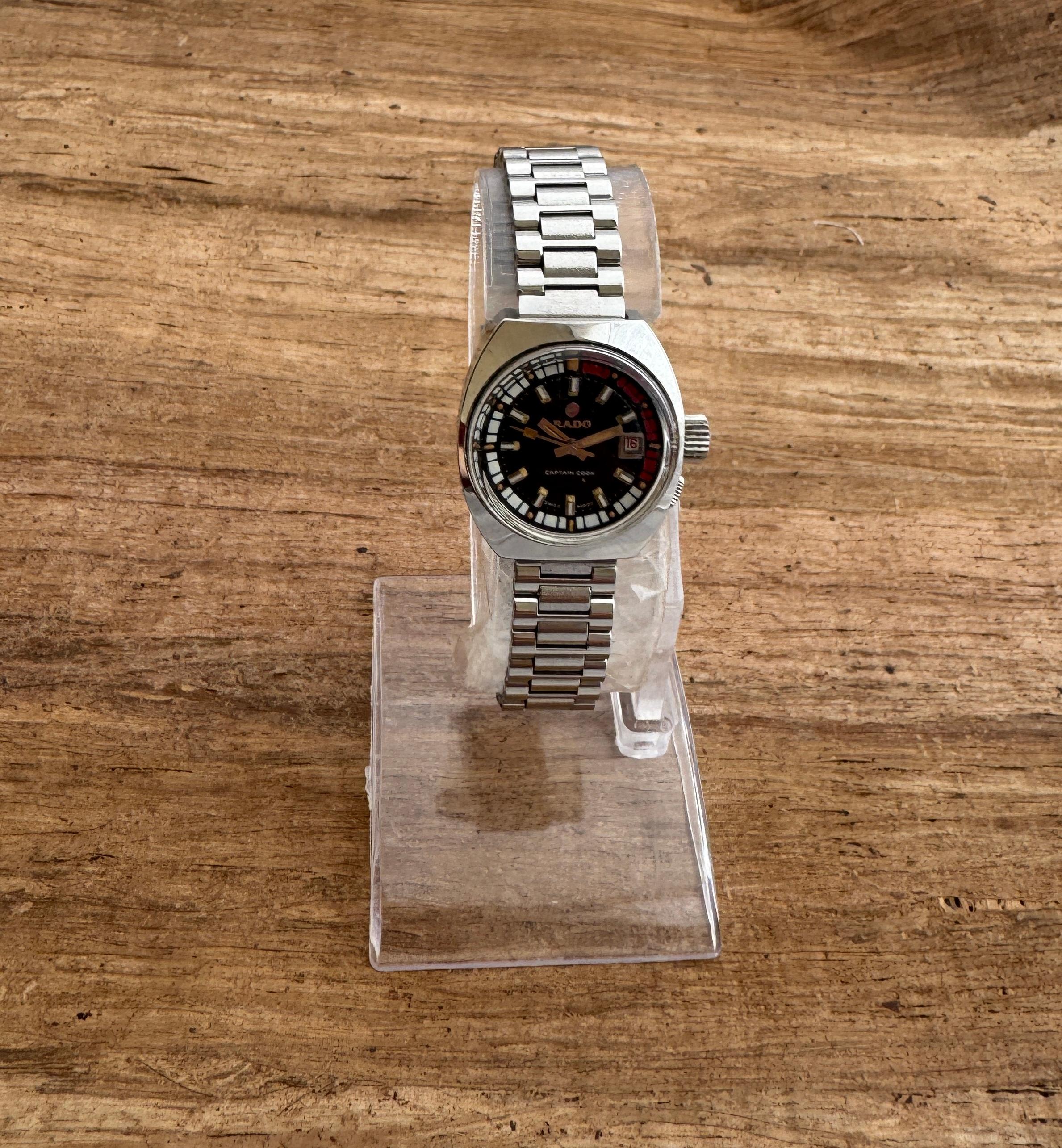 Vintage women's Rado CAPTAIN COOK automatic Ref 727/1 wristwatch case For Sale 10