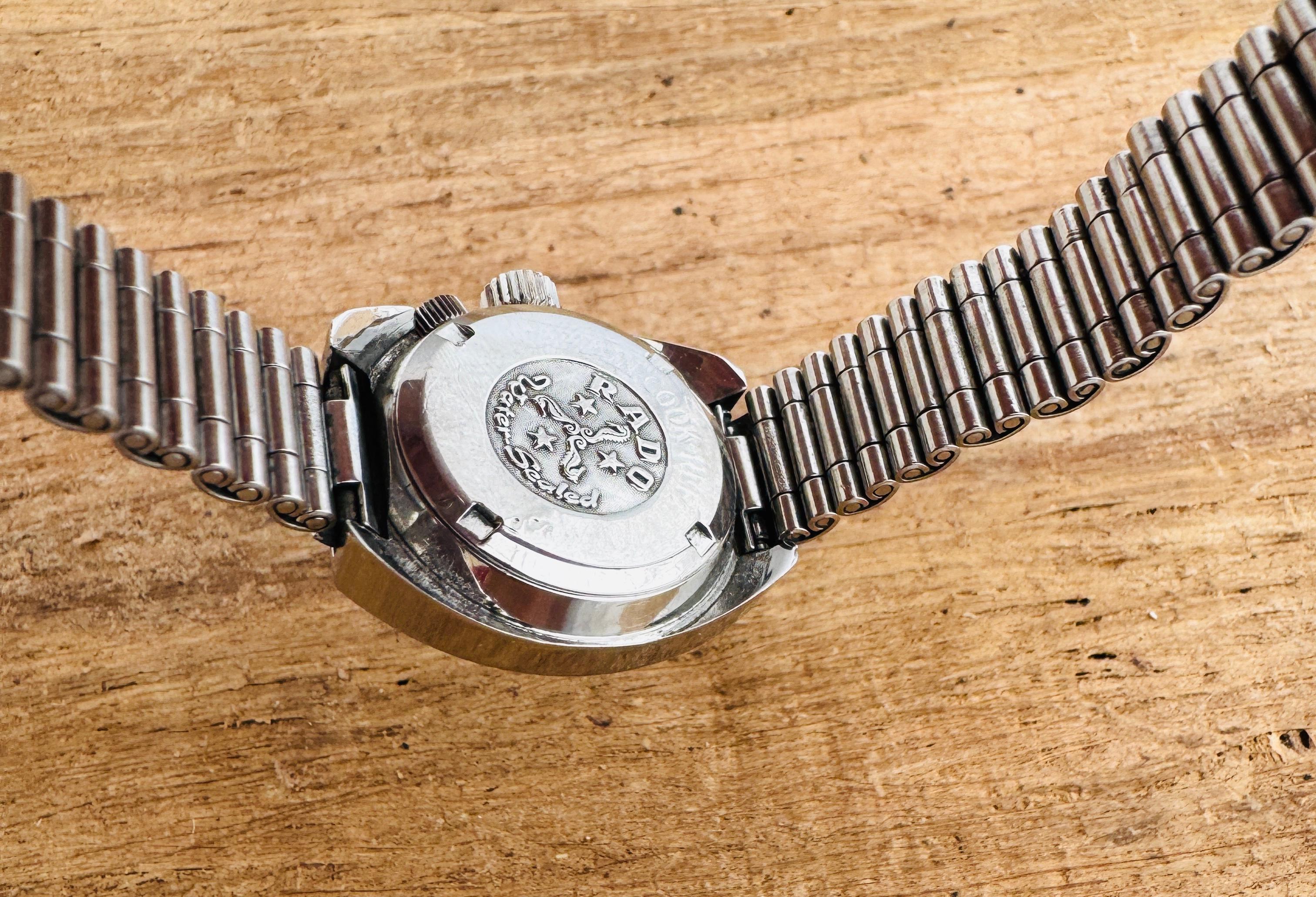 Vintage women's Rado CAPTAIN COOK automatic Ref 727/1 wristwatch case For Sale 6
