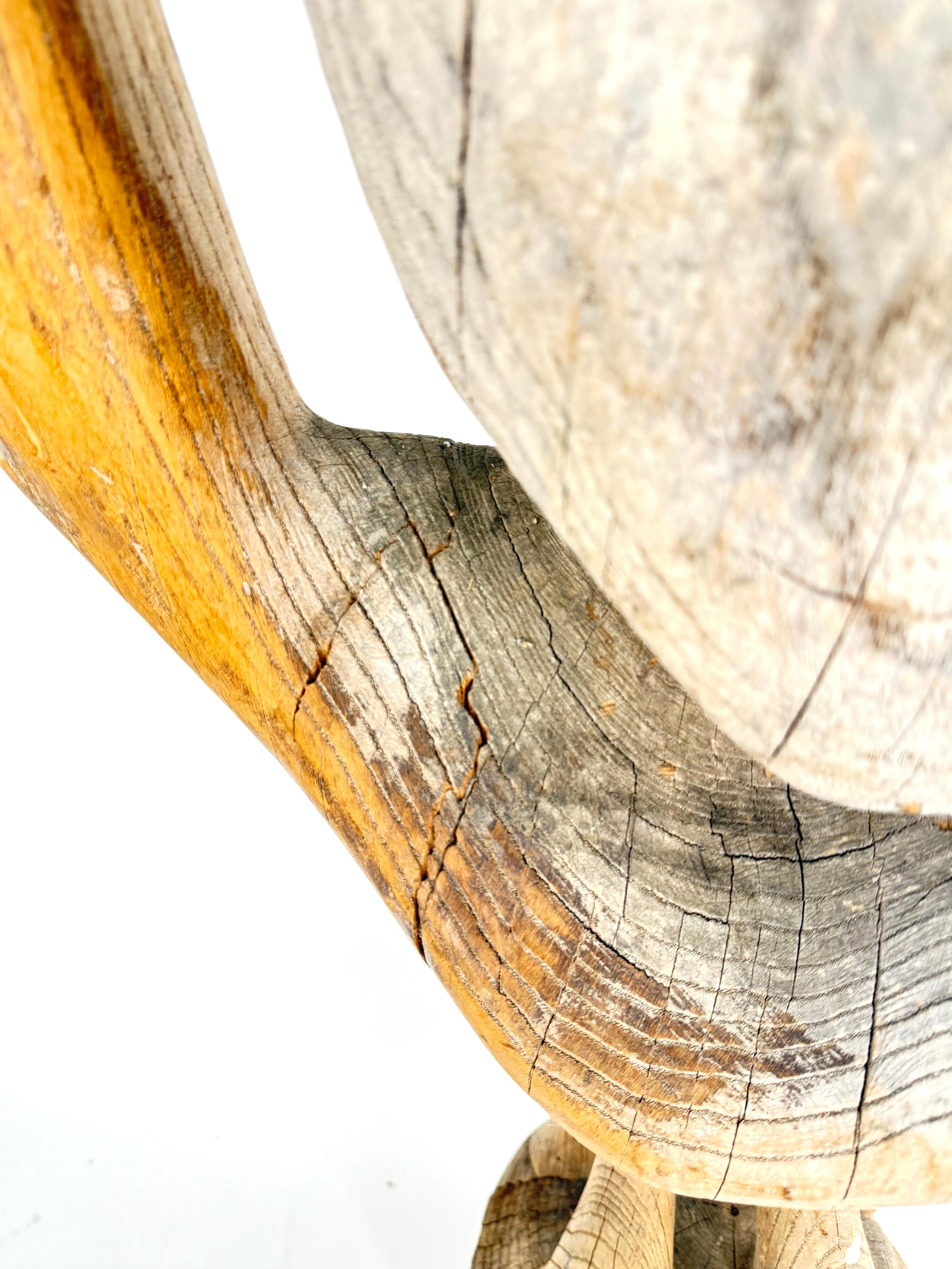 Scultura astratta in legno vintage con splendida finitura Driftwood in vendita 2