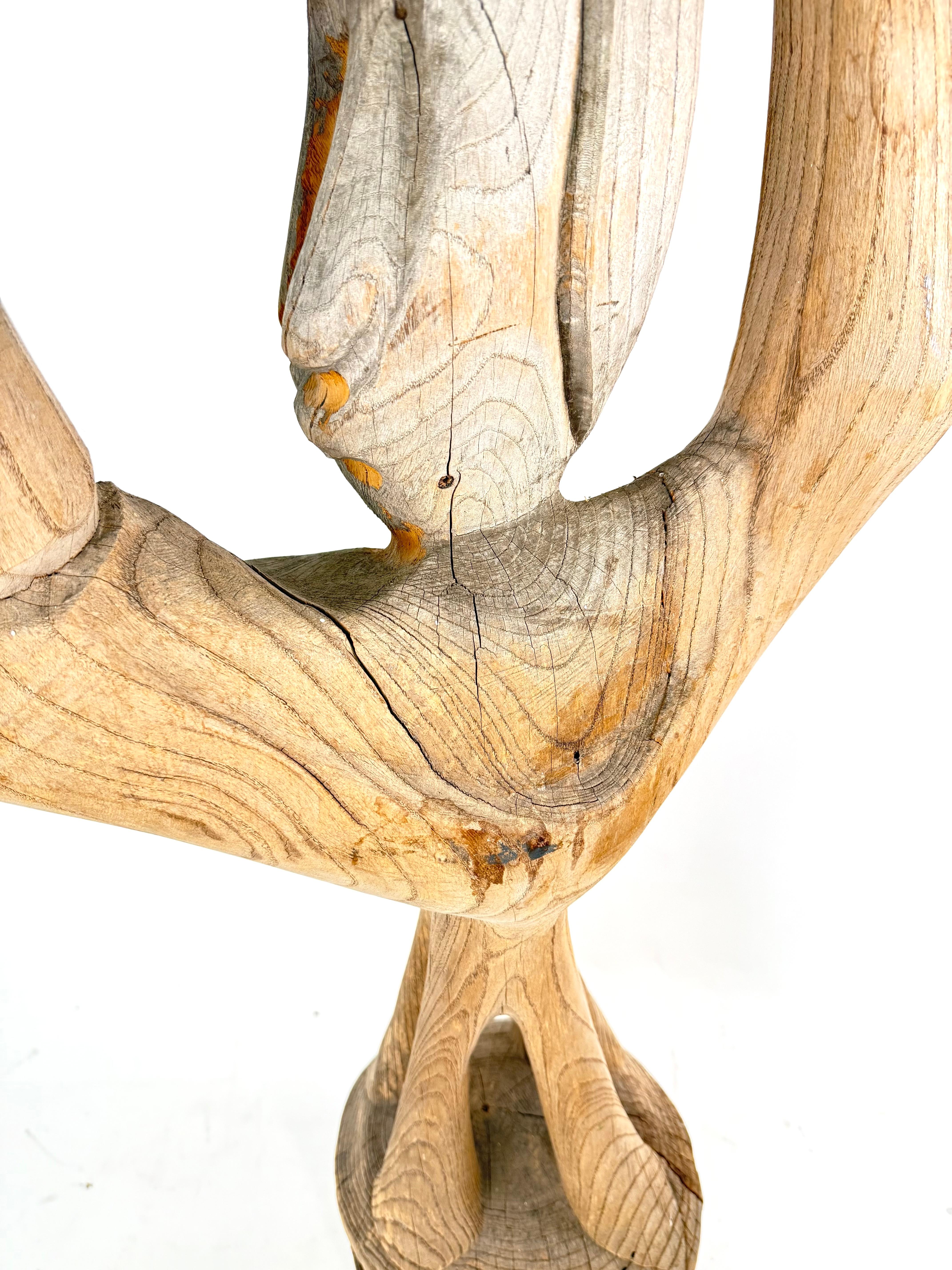Scultura astratta in legno vintage con splendida finitura Driftwood in vendita 5
