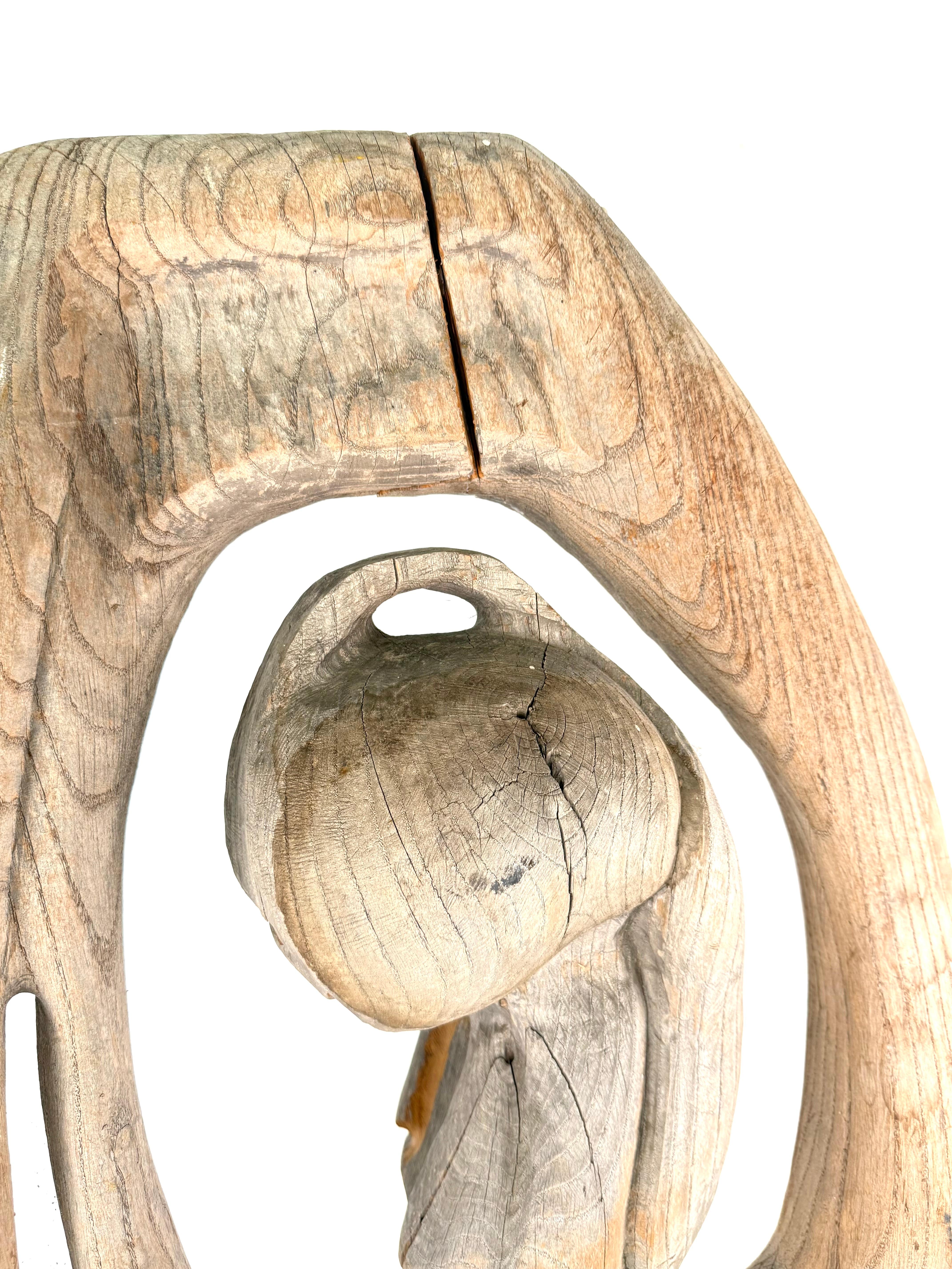 Scultura astratta in legno vintage con splendida finitura Driftwood in vendita 6