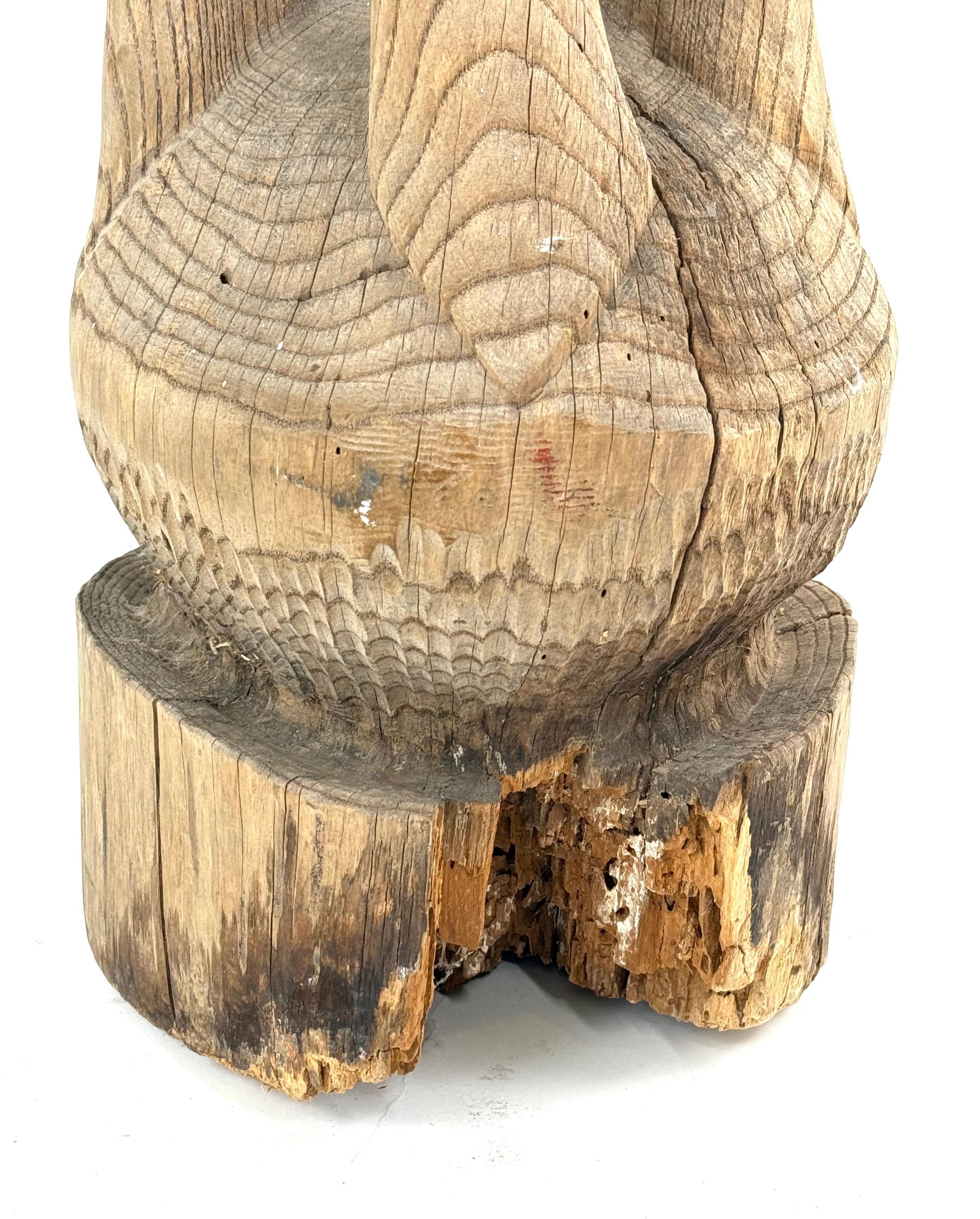 Scultura astratta in legno vintage con splendida finitura Driftwood in vendita 7
