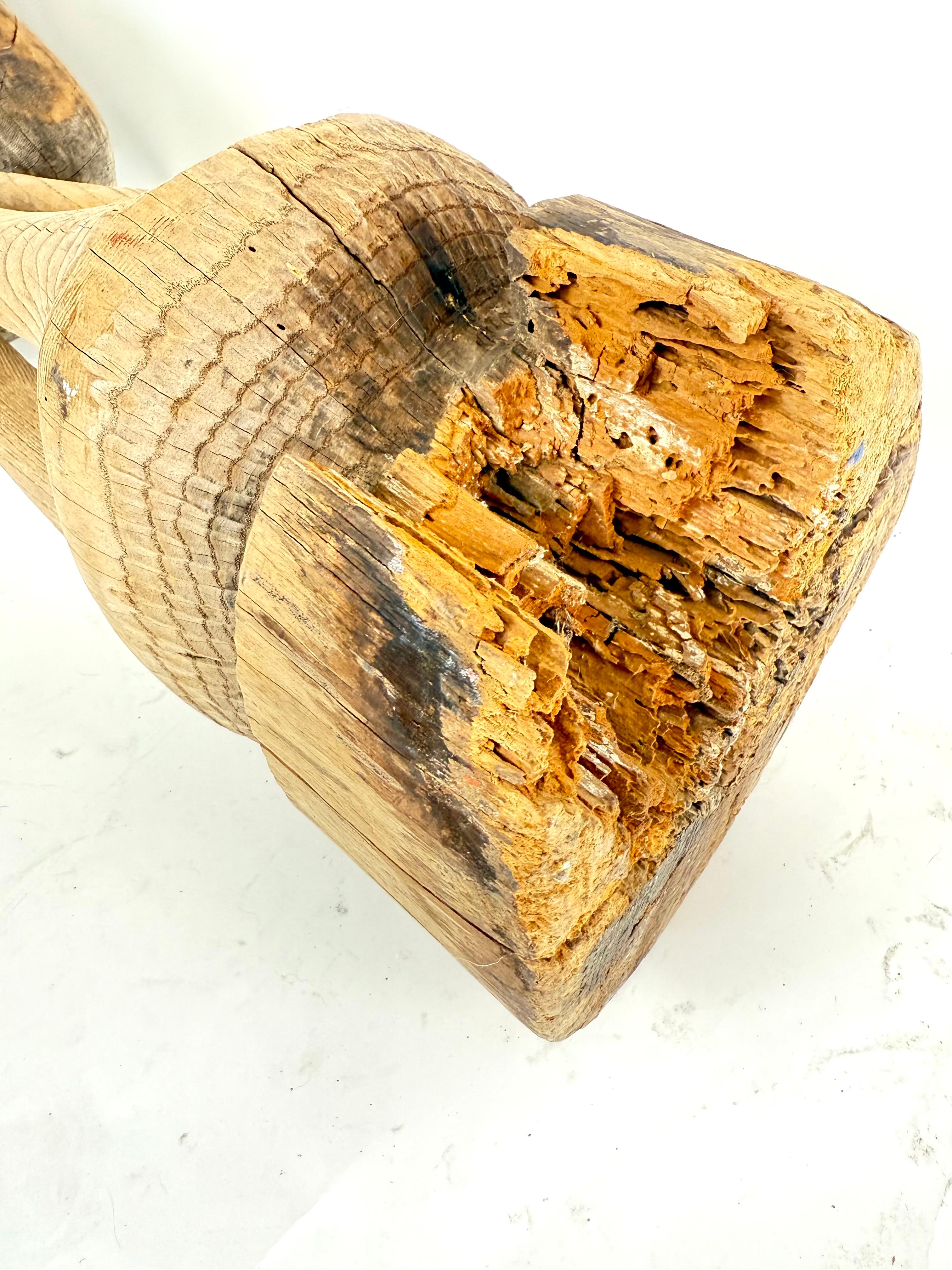 Scultura astratta in legno vintage con splendida finitura Driftwood in vendita 8