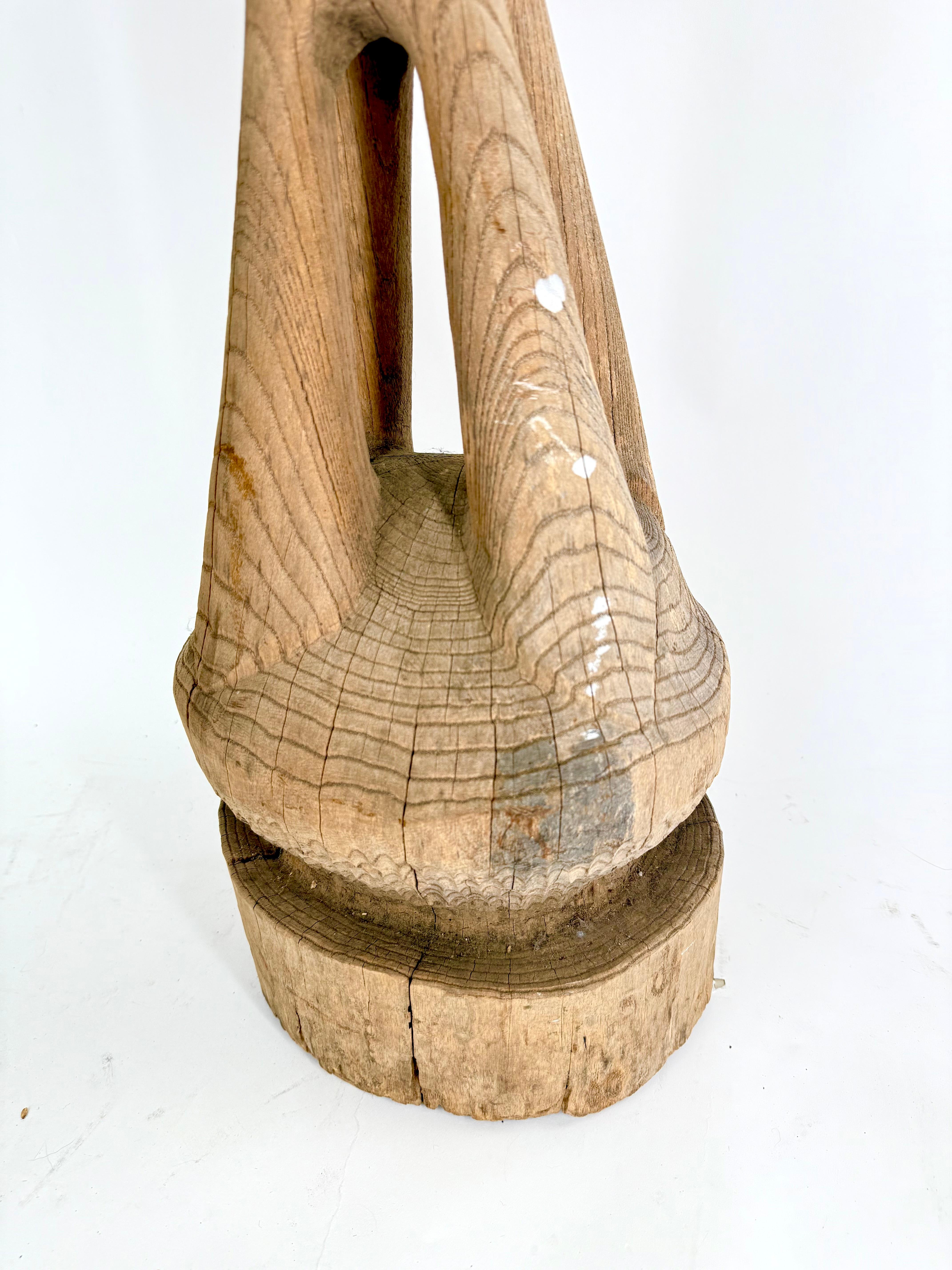 Metà XX secolo Scultura astratta in legno vintage con splendida finitura Driftwood in vendita