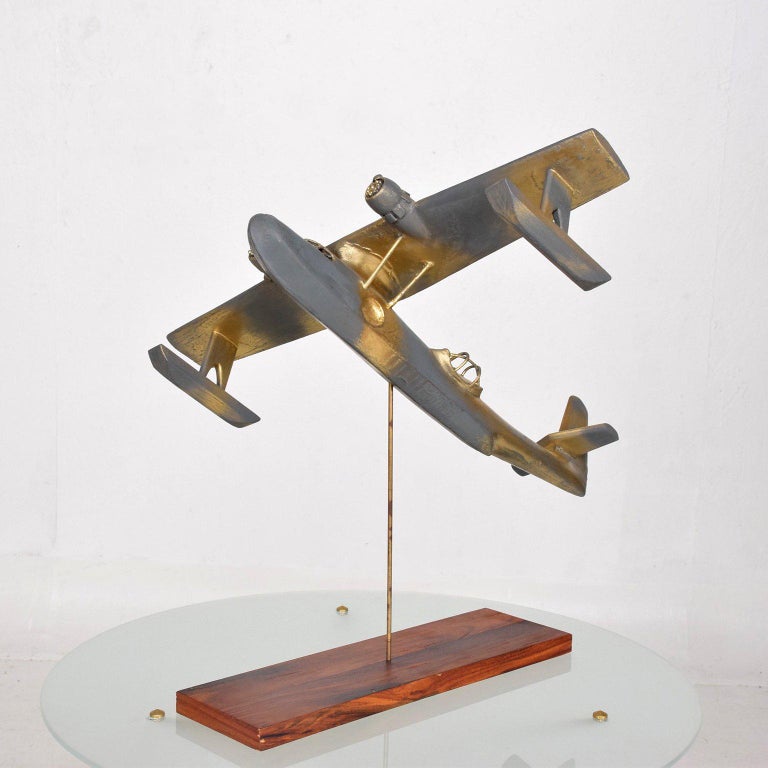 Vintage Wood Airplane Sculpture Wwii For Sale at 1stdibs