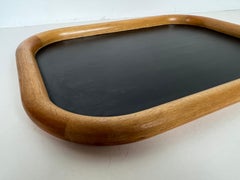 Vintage Wood and Black Laminate Serving Tray by Ernest Sohn
