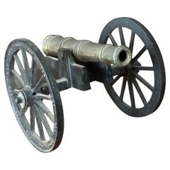 Vintage Metal and Bronze Cannon Model