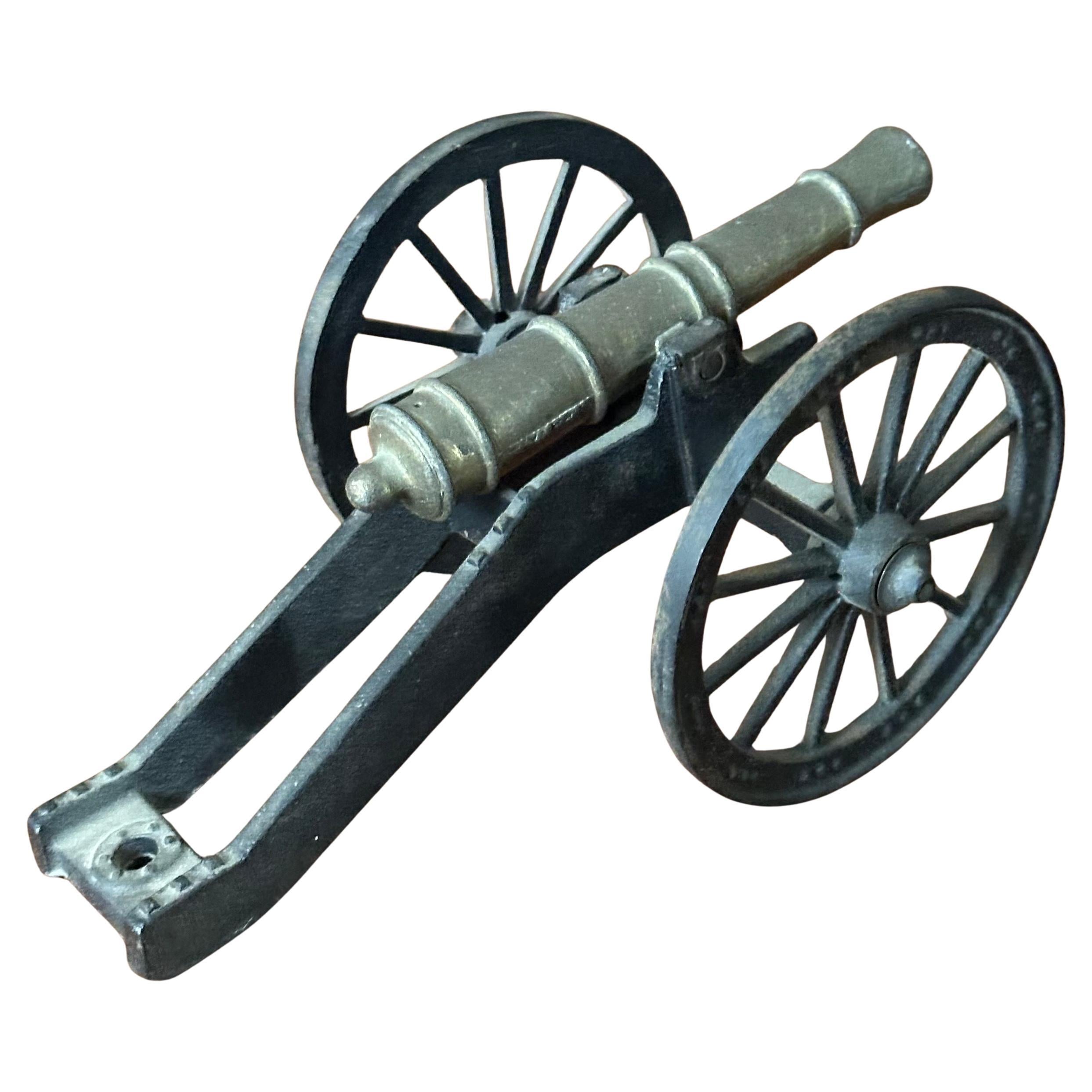 Americano Modello di cannone in legno e bronzo d'epoca in vendita