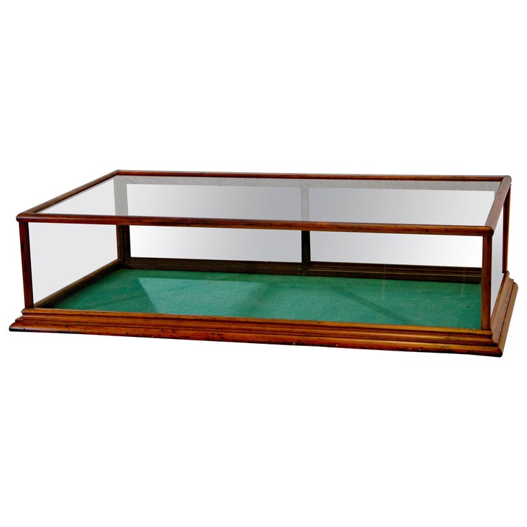 Vintage Wood and Glass Tabletop Display Case at 1stDibs glass table