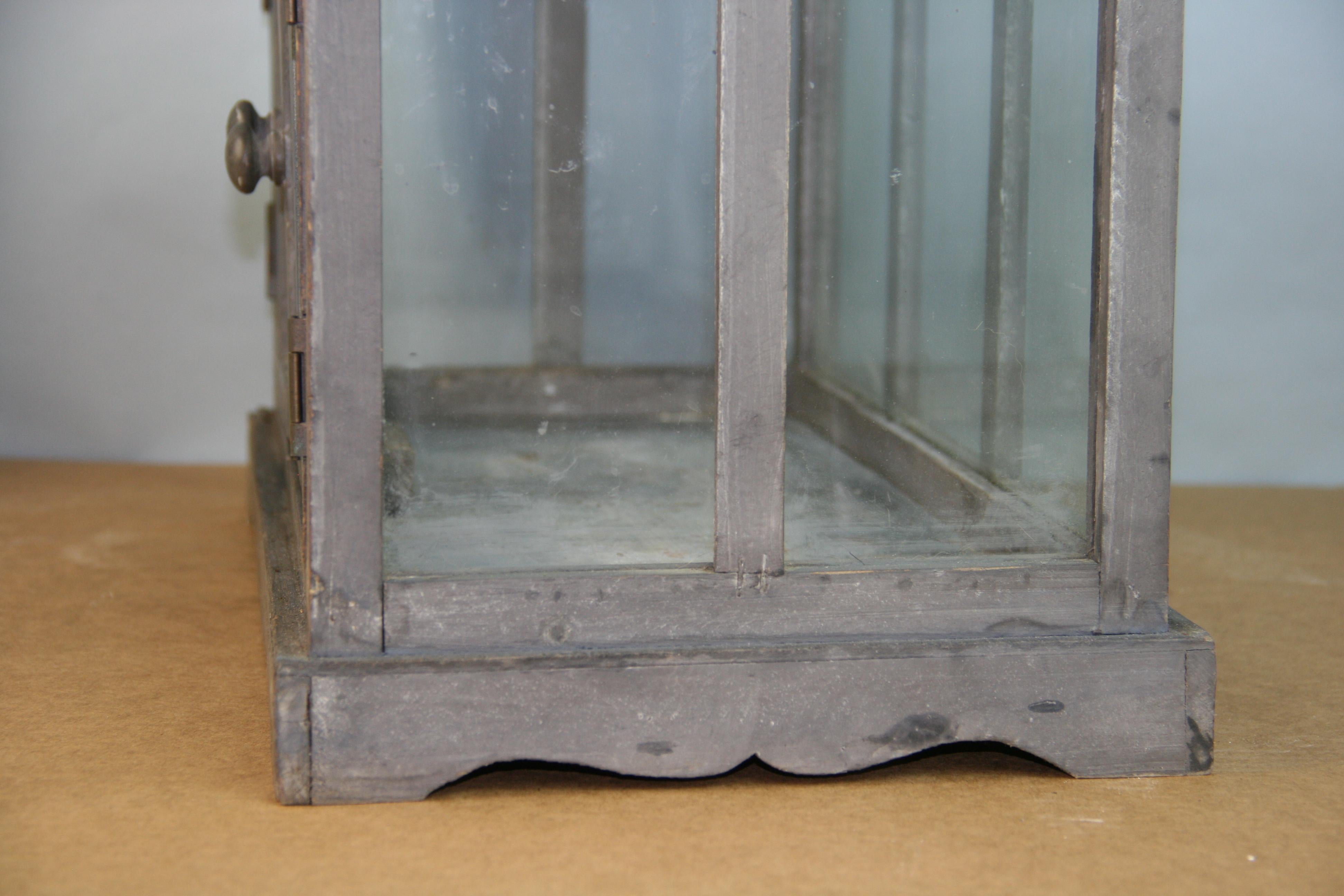 Vintage Wood and Glass Terrarium / Model Greenhouse 3