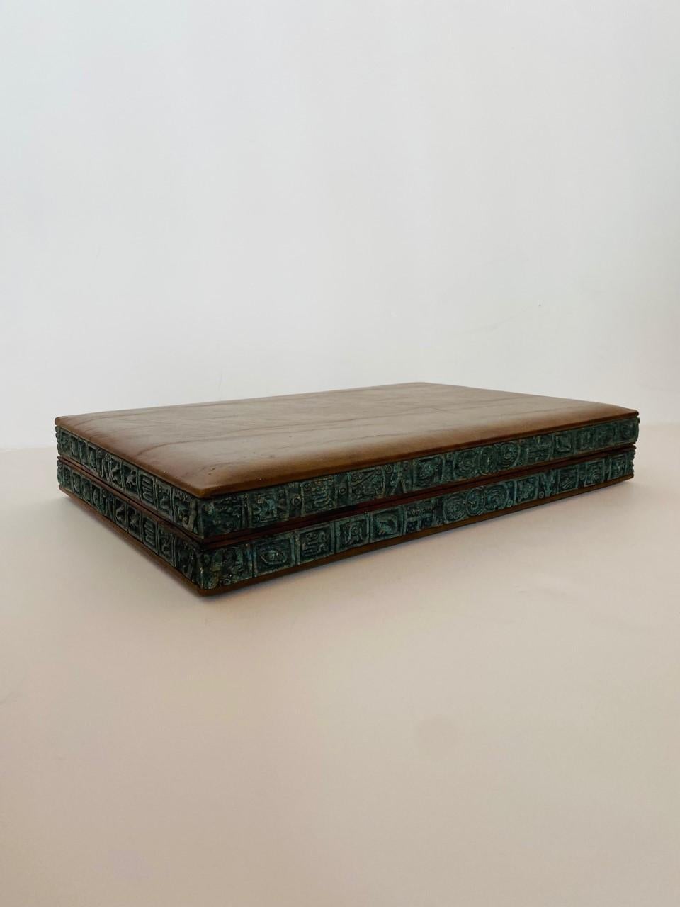 Vintage Wood and Malachite Resin Mayan Backgammon Set 2