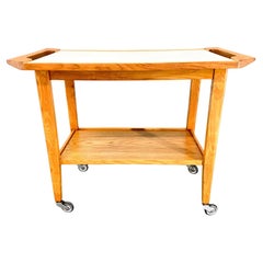 Servierwagen aus Holz und Sperrholz, 1970er Jahre