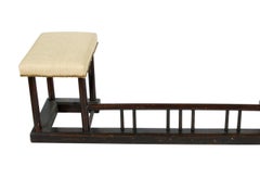 Defensa de fuego vintage de madera y rafia